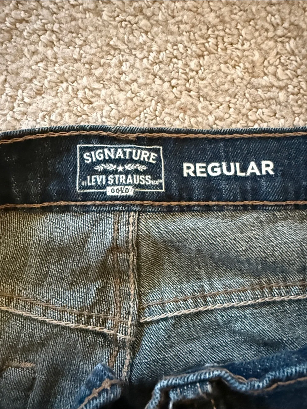 Men's Dark Blue Straight Fit Jeans 36 x 32